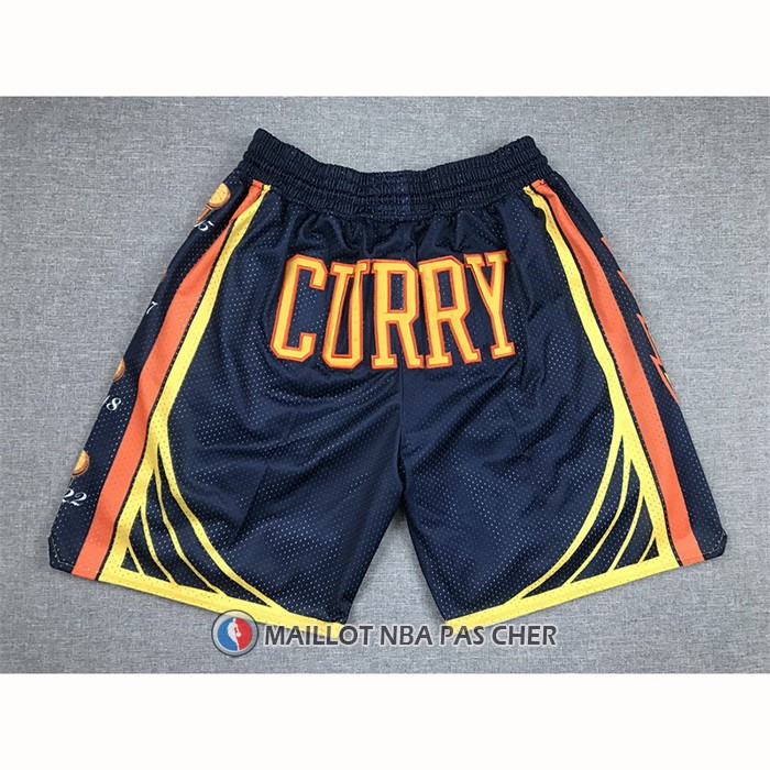 Short Golden State Warriors Stephen Curry 2022 NBA Finals Bleu